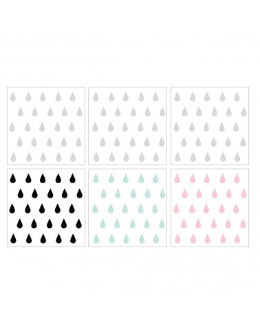 Falmatricák DK színes esőcseppek minőségi falmatrica szett