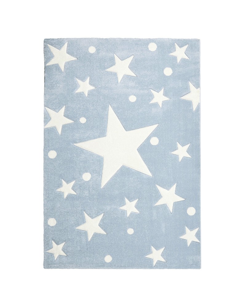 Gyerekszoba Szőnyegek LE Csillagok II. kék-fehér színben - minőségi gyerekszőnyeg