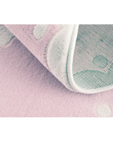 Gyerekszoba Szőnyegek LE Korona, krém - pasztell rózsaszín kör gyerekszőnyeg