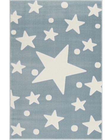 Gyerekszoba Szőnyegek LE Estrella csillagos, kék - fehér színű gyerekszőnyeg