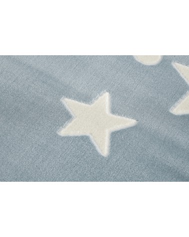Gyerekszoba Szőnyegek LE Estrella csillagos, kék - fehér színű gyerekszőnyeg
